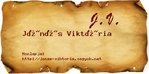 Jónás Viktória névjegykártya
